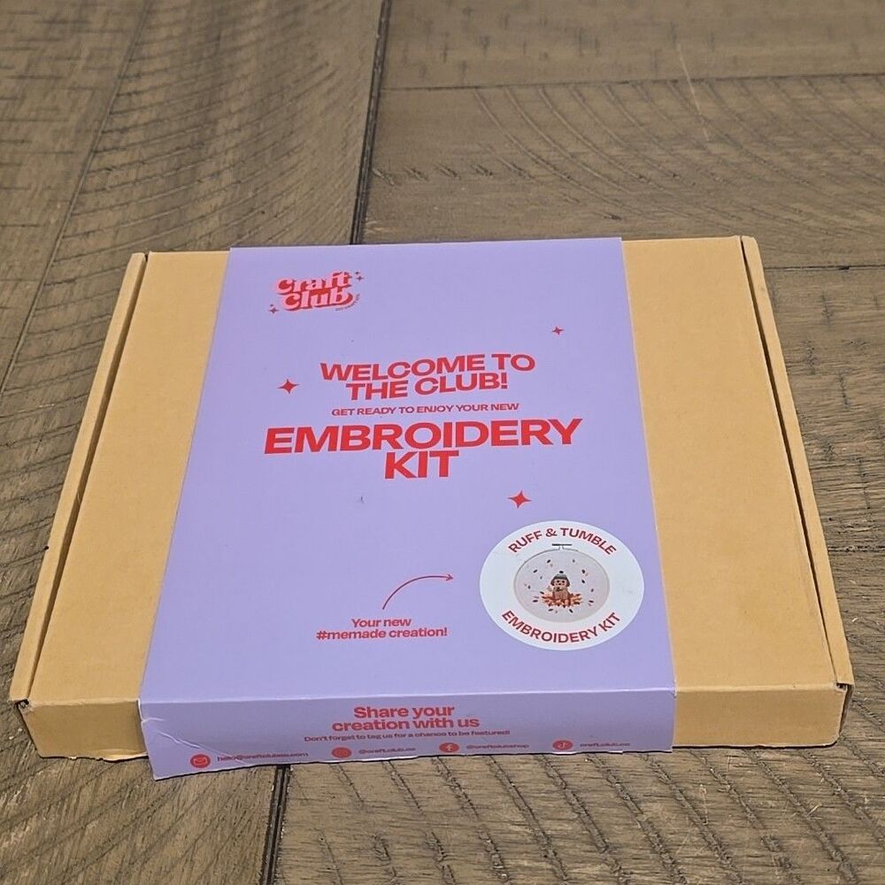 Craft Club Embroidery Kit Rough & Tumble Dog